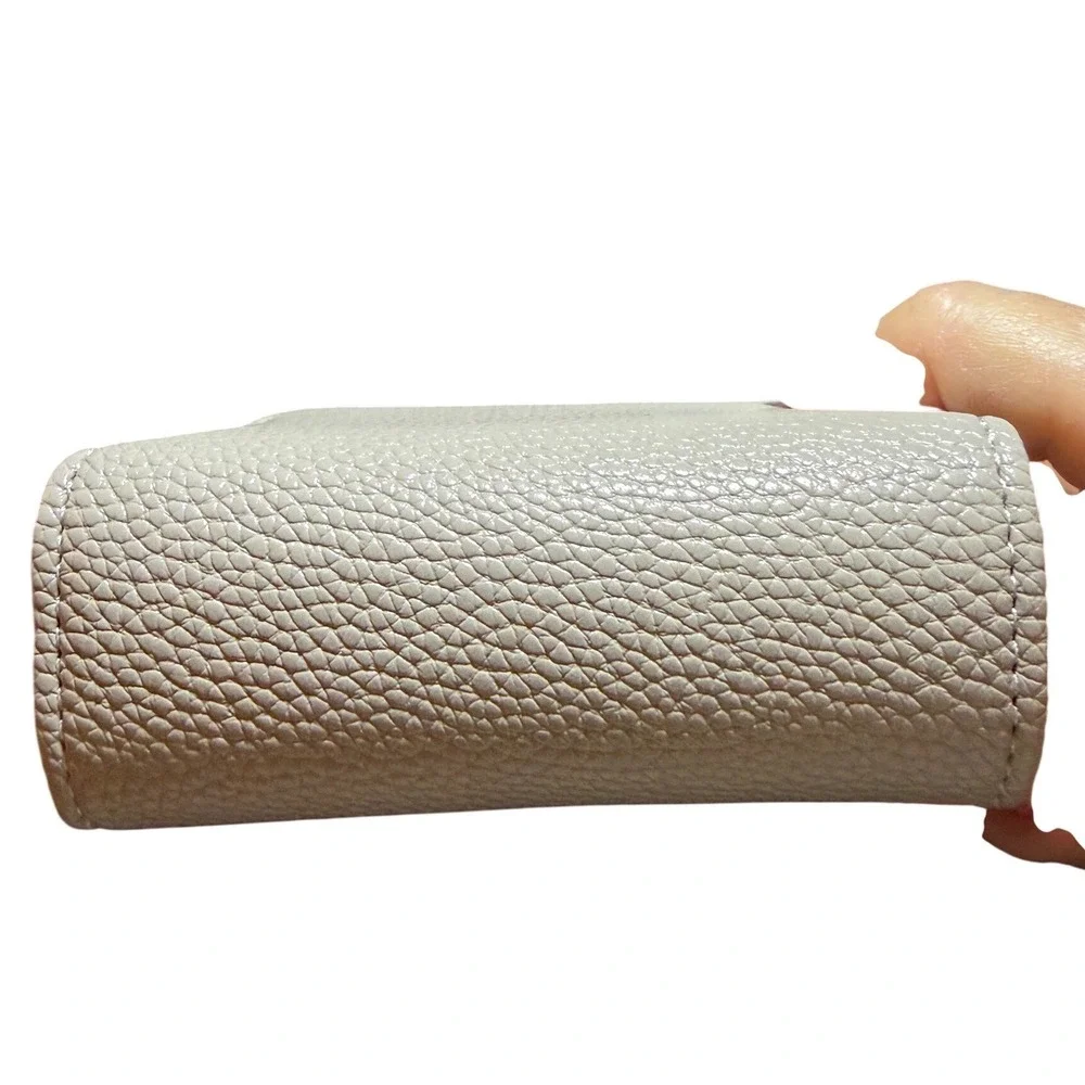 Dachshund Wallet Women Small Beige New Double Zip‎ Accordion